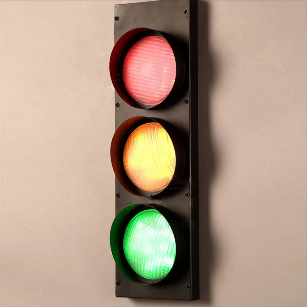 

Modern Creative Home Decor Traffic Light Corridor Loft Wall Lamp Fixture Bedroom Reading Room Lighting Corridor Loft Store