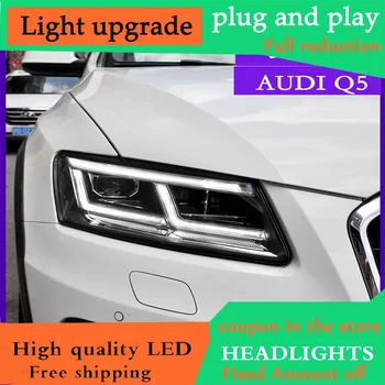

DY_L Car Styling for Audi Q5 Headlights Assembly Headlamps LED Headlight DRL Lens Headlight Daytime Running Light Lens Q5L