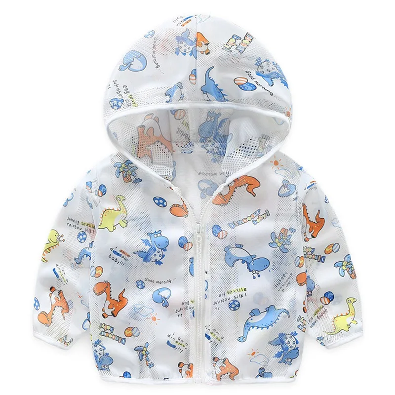 COOTELILI Summer Long Sleeve Kids Girls Jacket Breathable Outerwear Coats Boys Kids Baby Windbreaker Hooded Children Clothing (11)