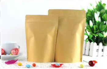 

stand up pouches - 10size - kraft Aluminized/brown kraft paper coffe beans bags/tea kraft paper bags