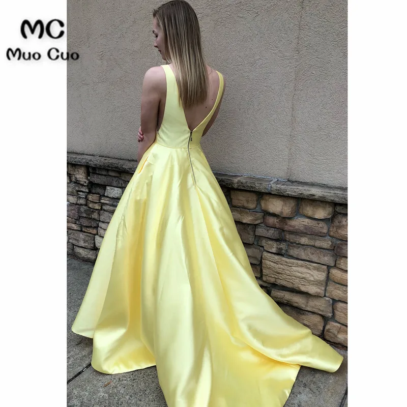 Princess V Neck Sky Blue Long Prom Dress4