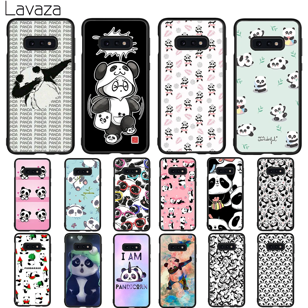

Lavaza Funny cute Panda Soft Case for Galaxy A3 A5 2016 2017 A6 plus A7 A8 A9 J6 2018 A10 30 40 50 70