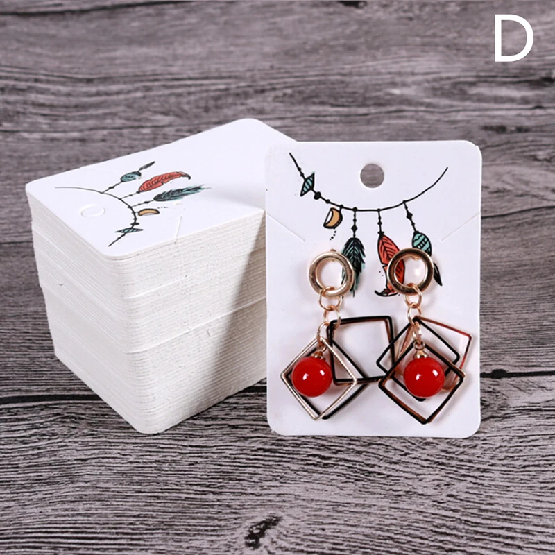

100pcs/Set Earrings Display Fashion Jewelry Colorful Display Board Organizer Tags DIY Earring Stud Packing Card Board