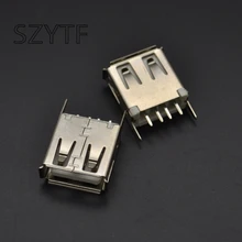 10pcs/bags vertical 180 degree straight female USB-A USB-A interfaces female socket USB