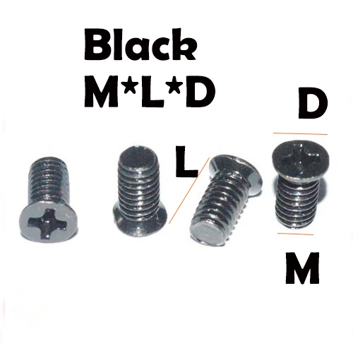M3 black carbon steel screw small head screw thin countersunk head dia 4 or 4.5 mm phone
