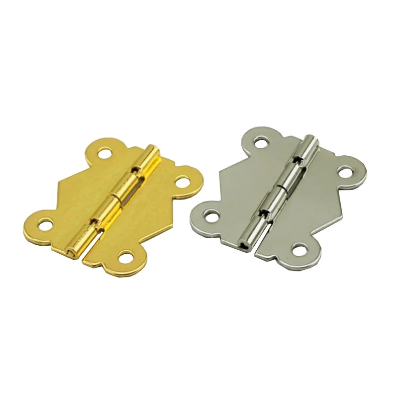 

600pcs/lot 26*30mm High Quality Gold Sliver Color Butterfly Hinges for Wooden Box Case Cabinet Door Furniture Fix