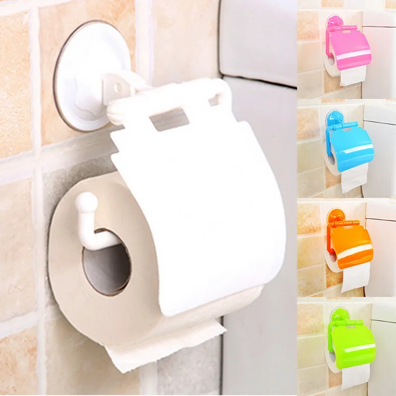 HIFUAR Tissue Box Bathroom Lavatory Sucker Wall Mounted Toilet Paper