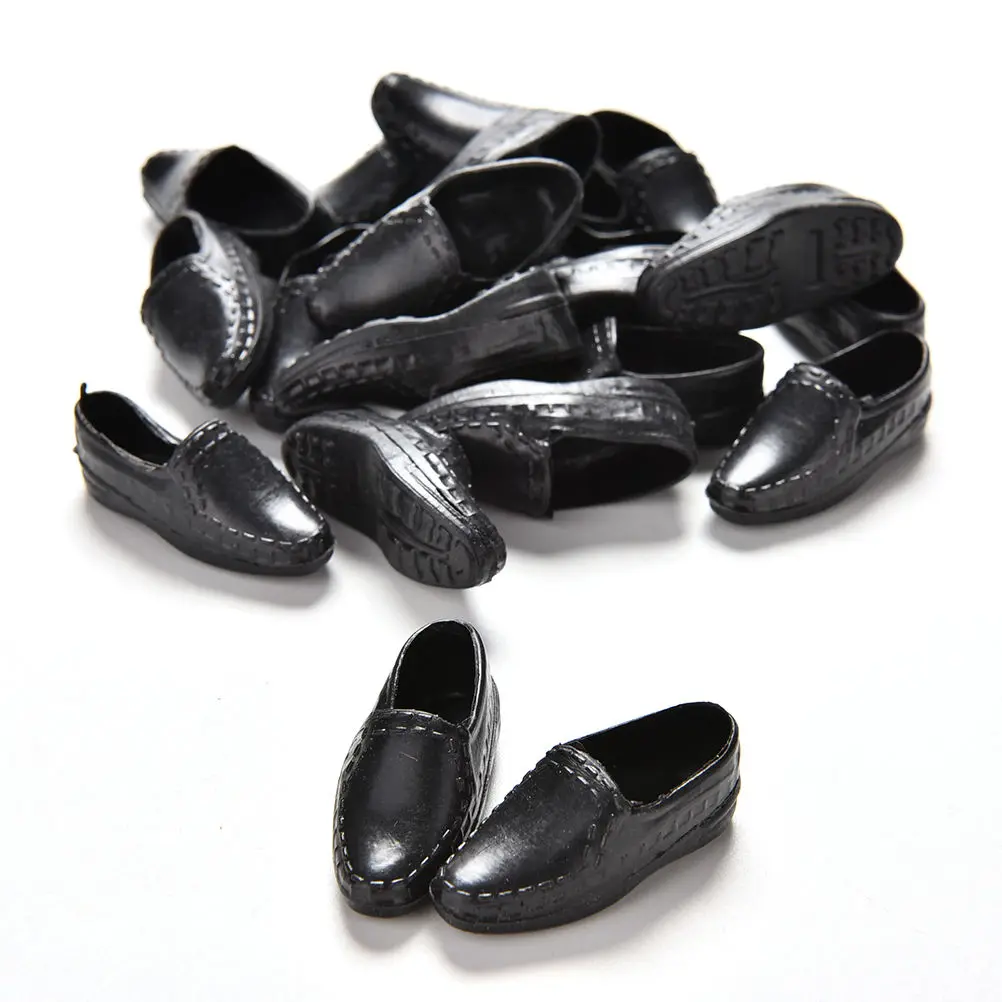 10 Pairs Black Fashion Dolls Accessories Doll Shoes Sneakers Shoes For Ken For Mini Baby Toyin