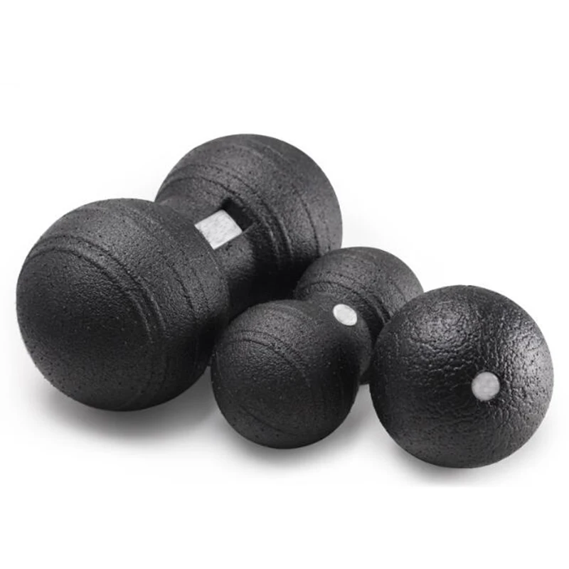 Комплект из 3 предметов epp Массажный мяч и 2 шт. арахис Массаж мяч для Йога мышцы releax Crossfit терапия тренажерный зал физиотерапия - Цвет: Черный
