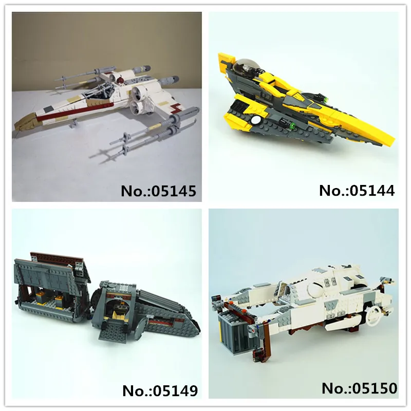 

LEPIN 05144 05145 Anakin's Jedi X-Wing fighter 05149 Imperial Conveyex Transport 05150 Building Block 75218 75214 75217 75219