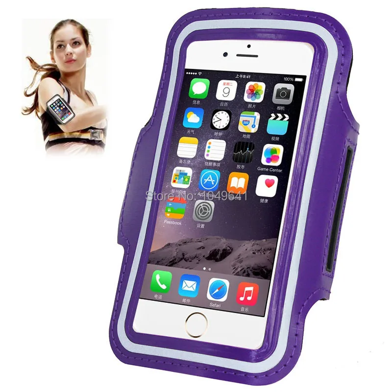 KIP6-1322P_1_Sport Armband Case with Earphone Hole & Key Pocket for iPhone 6 & 6S  HUAWEI Y3 II  ZTE Blade GF3  and Less than 4.7 inch Mobile Phone