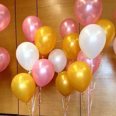 300pcs 10 Mixed Pastel Pink Gold White Party Balloon Latex Balloons