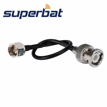 

Superbat BNC Male Plug Straight to F Male Sstraight Pigtail Cable RG174 15cm BNC Extension Cable RF Coaxial Cable