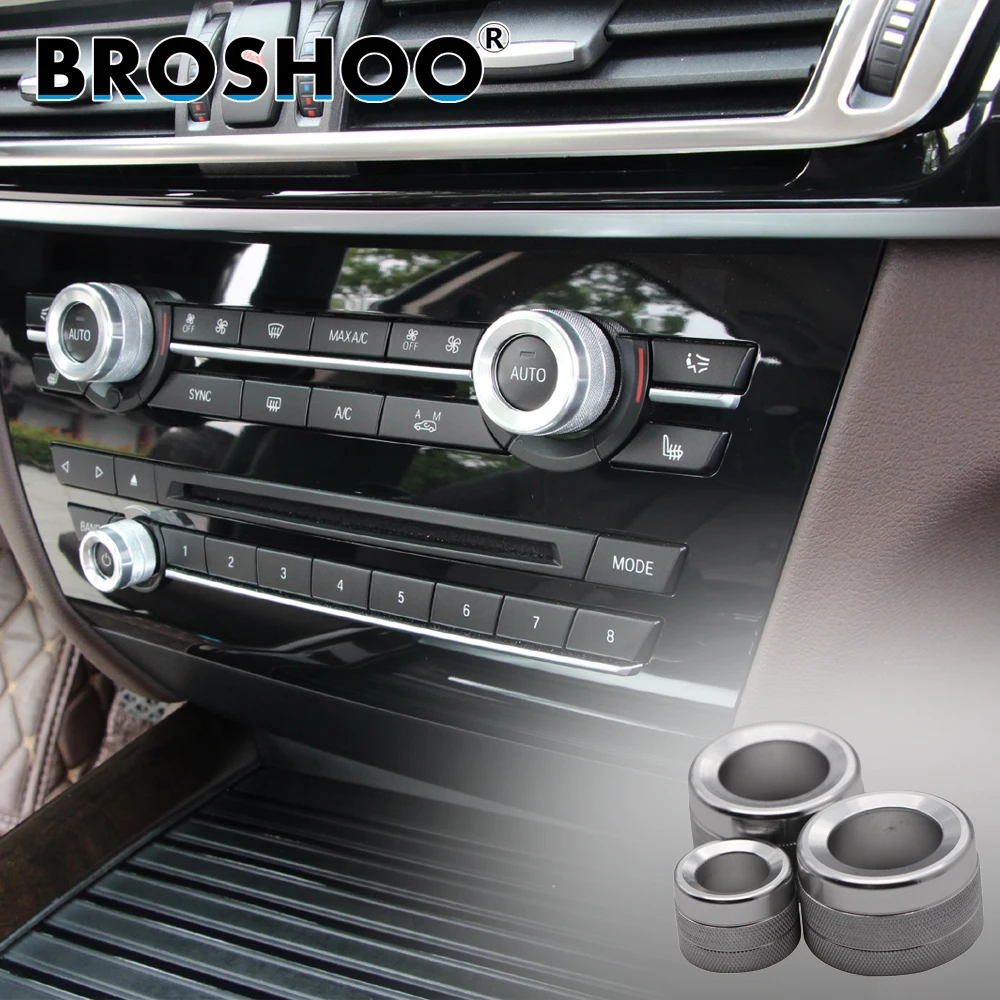 BROSHOO Автомобильная 3D наклейка для интерьера Кнопка переменного тока BMW X5 F15 X6 F16 2014