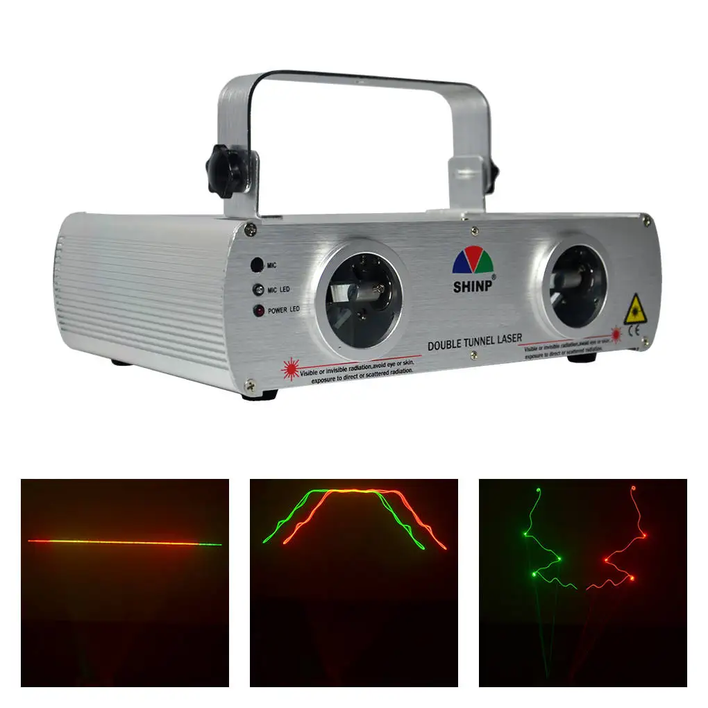 

Shinp 2 Lens 7CH DMX512 Red Green 150mW Laser Lights Beam Master-Slave DJ Party DJ KTV Projector Bar Show Stage Lighting DL-22
