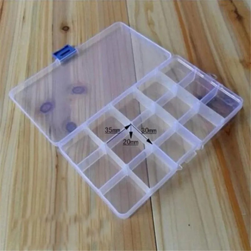 15 слотов коробка для рыболовных снастей регулируемая пластиковая рыболовная приманка крючок коробка для снастей чехол для хранения Органайзер шкатулка для косметики