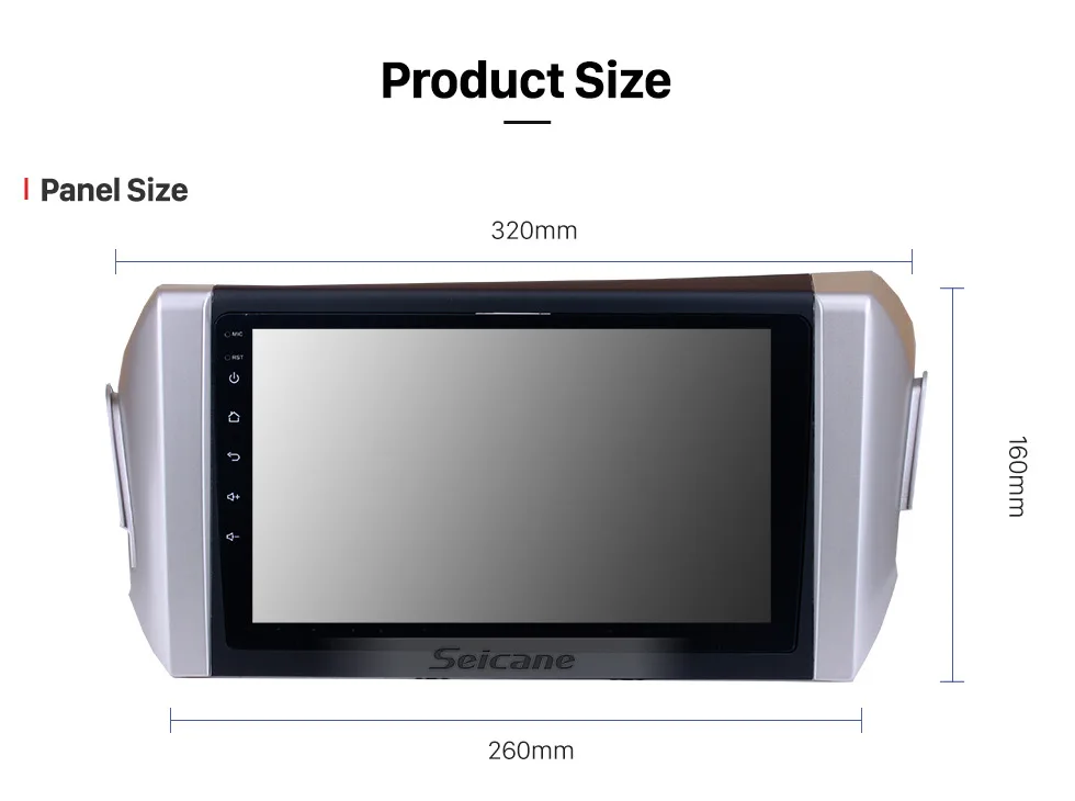 Top Seicane 9" Touchscreen Android 6.0/7.1/8.1 Car Radio For 2015 Toyota Innova(RHD)2Din GPS Navigation Multimedia Player Bluetooth 15