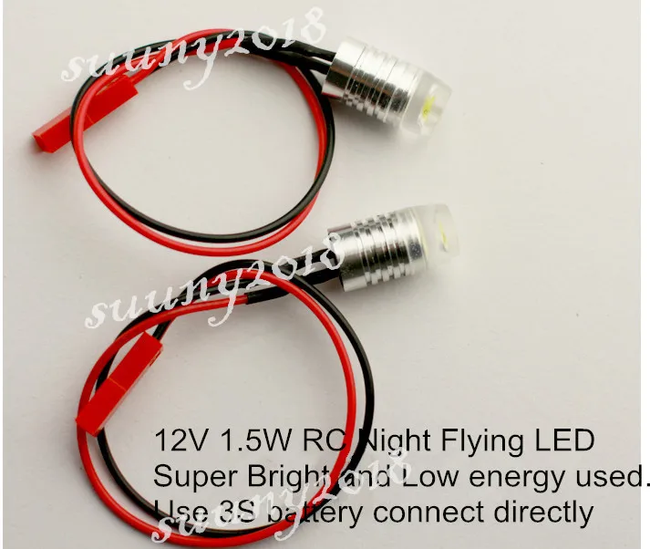 2pcs RC Night Flying 1.5W Super Bright LED Lights for Airplane