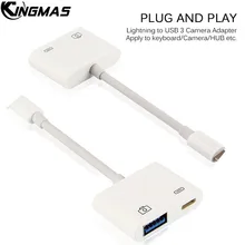 

OTG USB For Lightning to USB 3 Camera Reader Adapter Connector Kit Data Sync Cable For IPhone X 8 7 7 Plus 6 6S For IPad