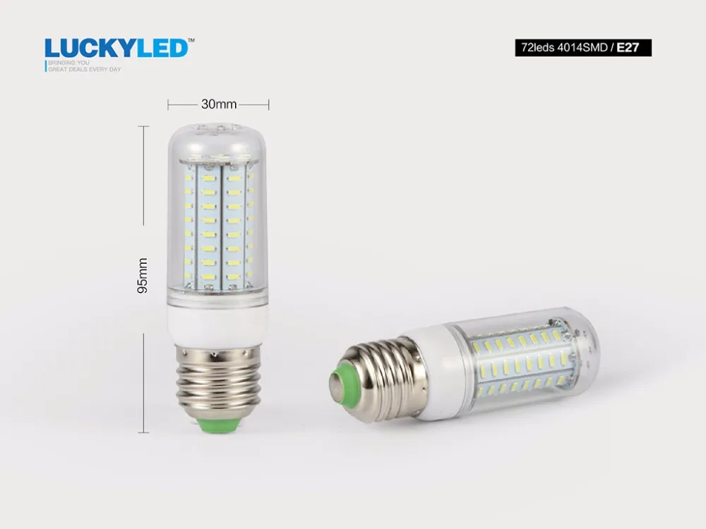 LUCKYLED светодиодный кукурузный светильник лампочка E27 светодиодный светильник 220V SMD4014 36 56 72 96 138 светодиодный s 360 угол люстра Свеча светильник ing лампада светодиодный