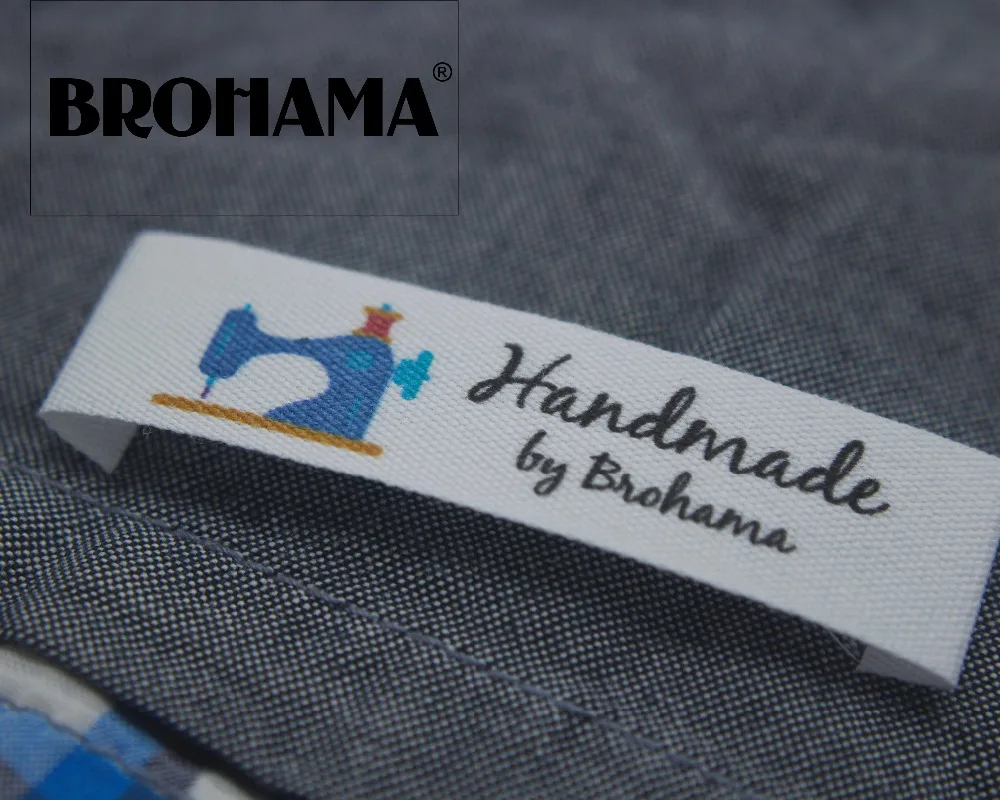 

Sewing labels / custom brand labels, Hand Sewing, clothing labels, fabric 100% cotton, High quality printing (MD0029)