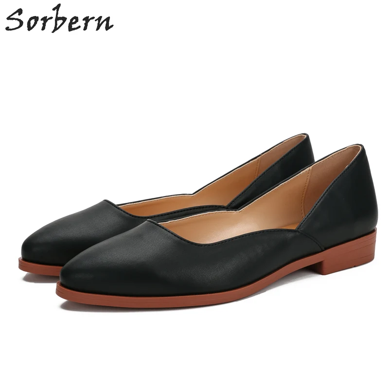 

Sorben Black Flat Real Leather Slip On Shoes For Women Shoes 2018 Spring Women Flat Shoes Loafers Women Pointed Toe Flats