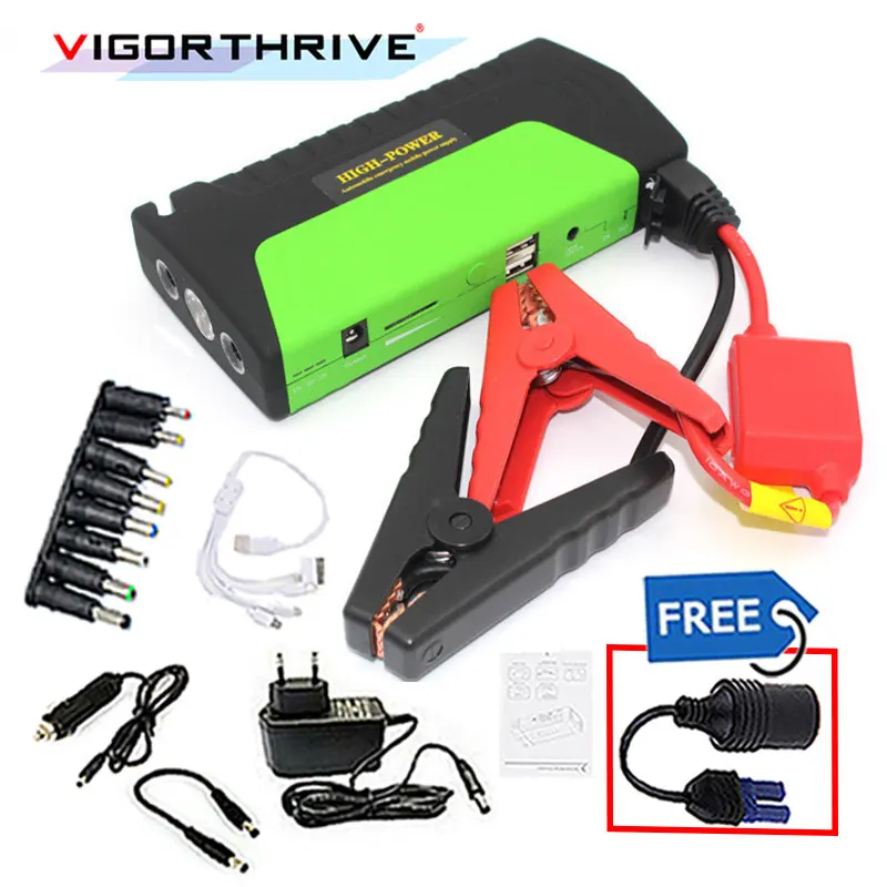 Car power bank Car Jump Starter 12V Auto Booster Emergency Start Rechargeable batteries and charger for Petrol car