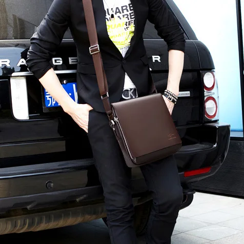 Free shipping! Authentic brand composite leather bag casual male shoulder briefcase kangaroo messenger bag men's travel bags