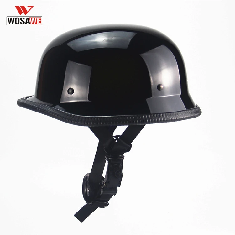 

Motorcycle Helmet Moto Half Face Vintage Motocross PU Leather Matte Black EPS Lining Breathable Motocross Helmet For Men Women