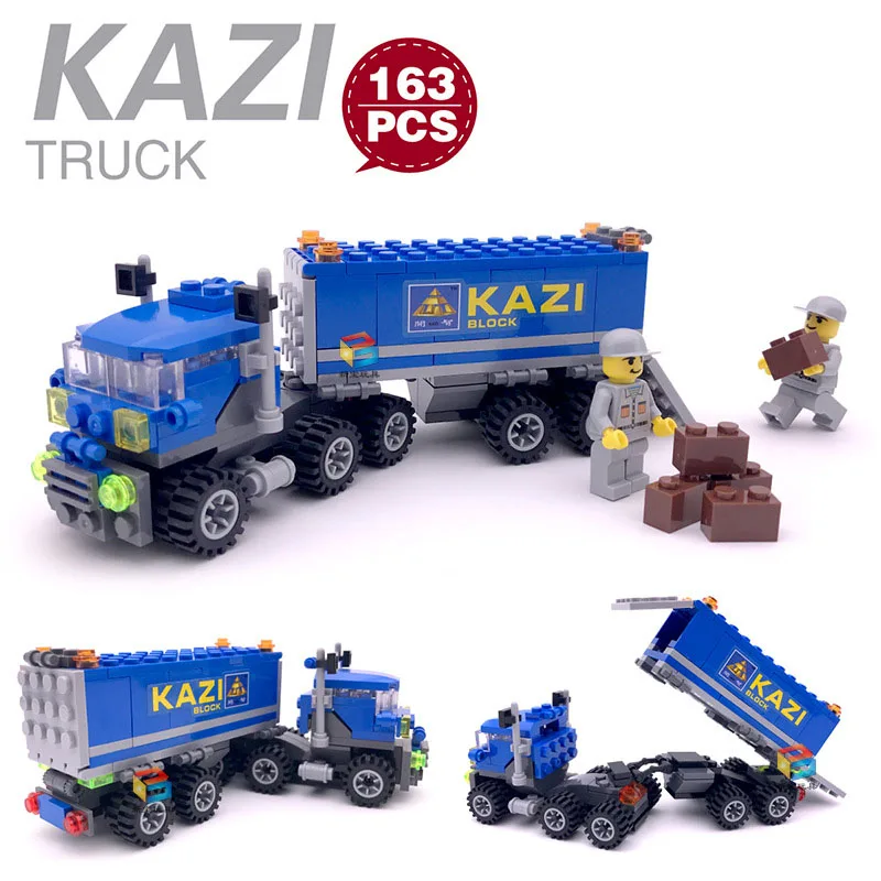 Legoed City Lepins toy truck 6 In1 Transport Dumper Truck Blocks Educational Construction Legoing Building Bricks Toys For Child