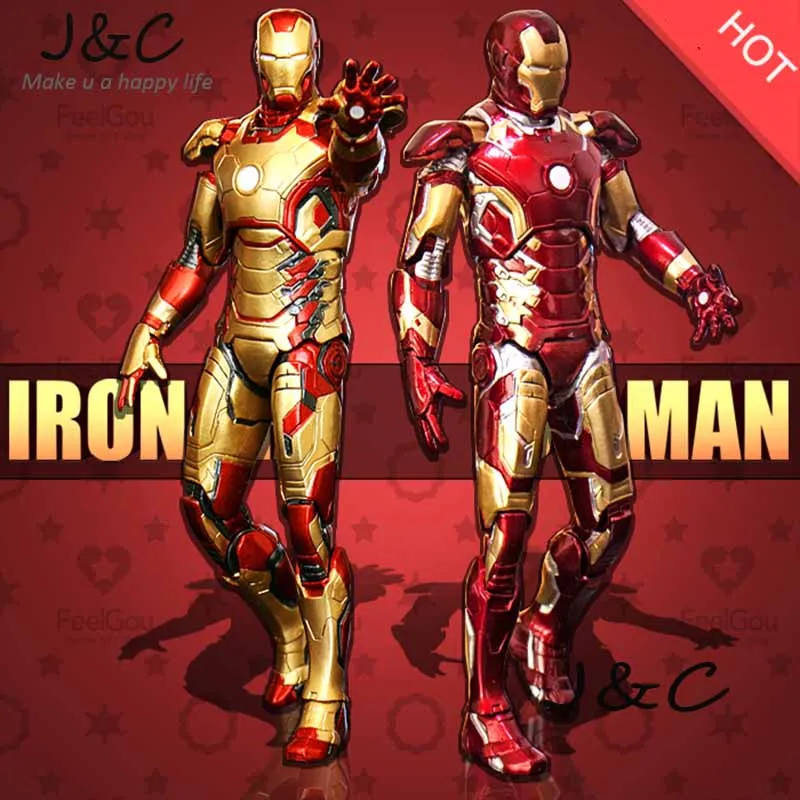 

Hot The Avengers IronMan Action Figure 17.5cm MK42 MK43 Iron Man Doll PVC ACGN figure Toy Brinquedos Anime Figure kids toys
