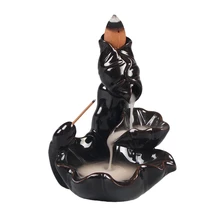 Backflow Incense Burner font b Home b font Decor Ceramic Stick Incense Holder Buddhist Censer 20Pcs