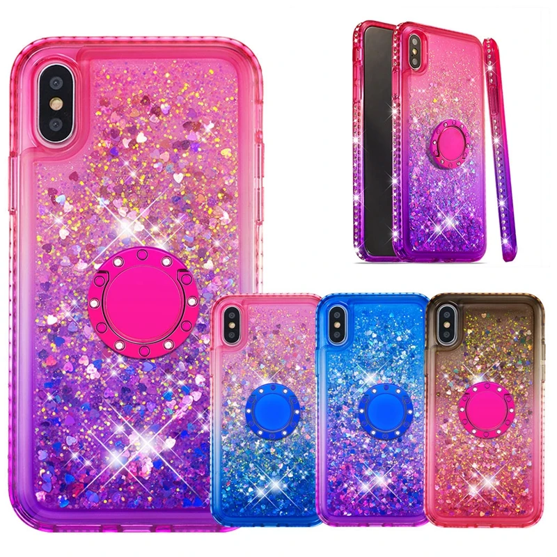 1339403281 苹果 XSMAX XR XS X 8 8P 7 7P 6 6P 5S 指环扣边钻渐变色流沙 14元 (1)