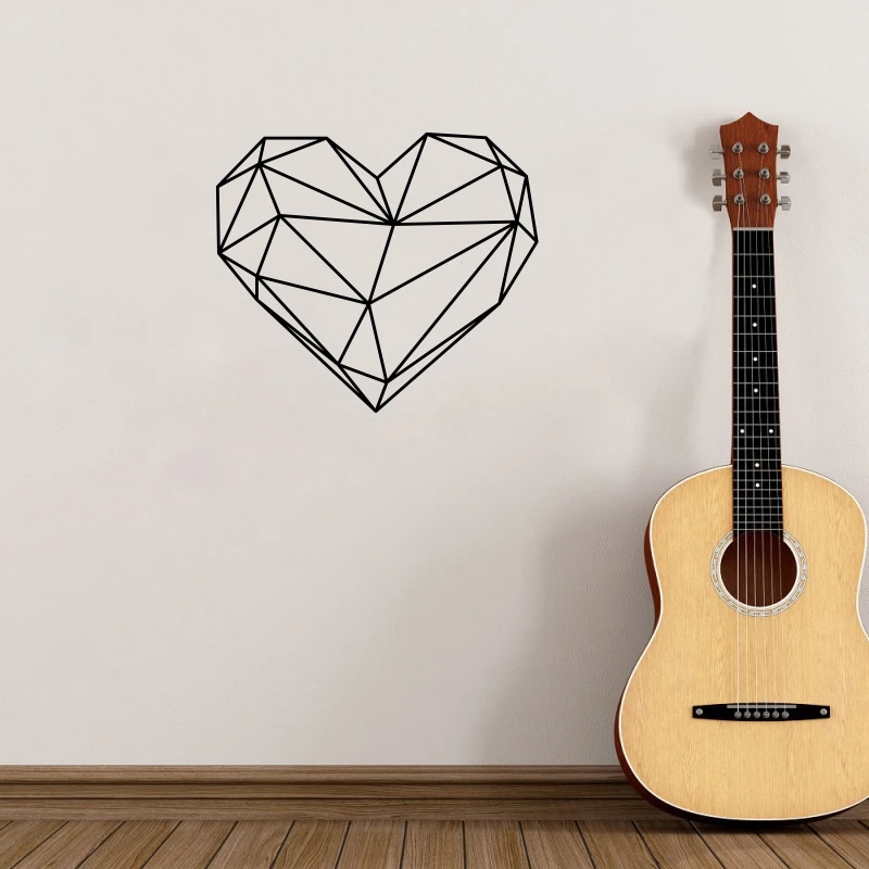 

Geometric Heart Wall Decal Sticker Living Room Home Decor Laptop Sticker Macbook Decal Two Size