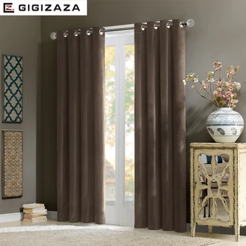 

Nobility velvet shine fabric window curtains black out blinds high quality process finished decorative for rooms grey burgundy