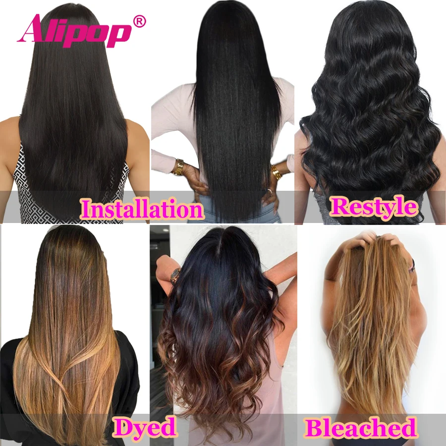 Indian Straight Hair Bundles 3 Bundles With Closure Human Hair Bundles With Closure Alipop 4x4 Top Lace Closure Remy (5)