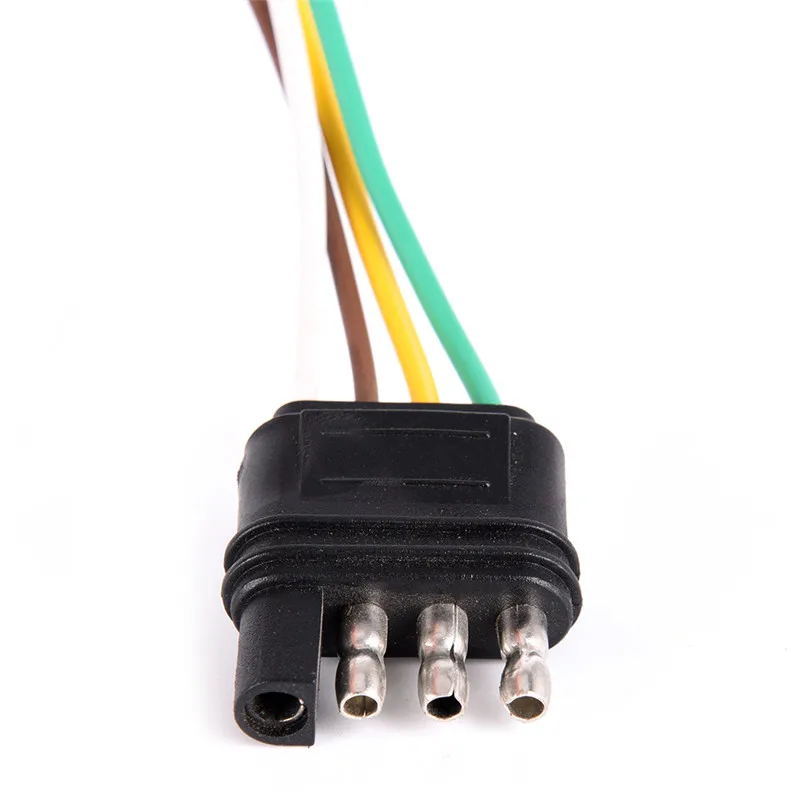 1 шт. 4 контактный прицеп свет жгут проводов расширение разъем 18 AWG плоский провод