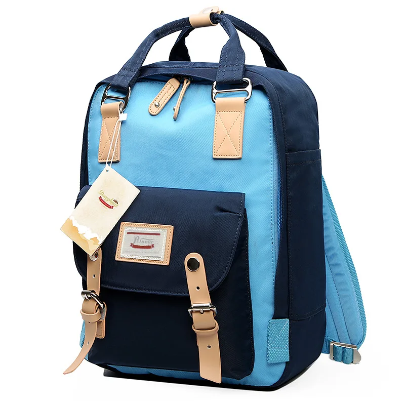 Женский рюкзак, школьная сумка для девочек, женская модная популярная задняя Сумка, нейлоновая однотонная дизайнерская сумка в стиле пэчворк, дорожная сумка, чехол для ноутбука, повседневное использование - Цвет: 2