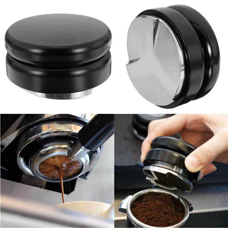  Macaron Design Adjustable Smart Coffee Tamper Espresso 58mm stainless steel Base Propeller Three Angled Slopes 