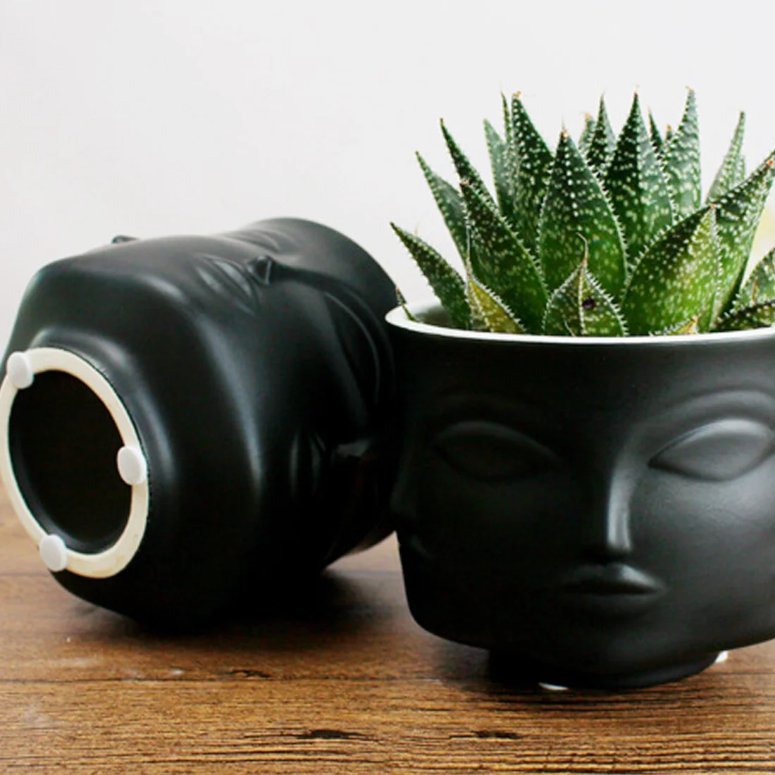 Креативный дизайн формы лица плантатор скандинавский керамический маленький цветок в декоративной вазе горшок домашний комнатный суккуленты держатель для растений