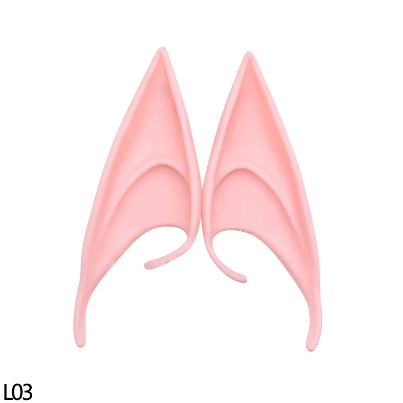 1pair Fake Soft Angel Elf Ears Simulation Ear Props Cosplay Elf Fairy Accessories For Halloween Christmas Event Party Decoration - Цвет: L03