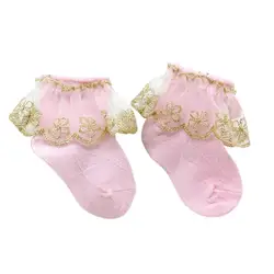 0-12 м Новый Обувь для девочек Носки для девочек В стиле принцессы праздничные подарки на день рождения носочки для девочки новорожденных
