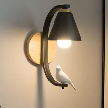 Thrisdar Nordic Утюг птица светодиодный бра теплая Спальня прикроватная Вешалка свет коридор бар ресторан отеля светодиодный настенный светильник