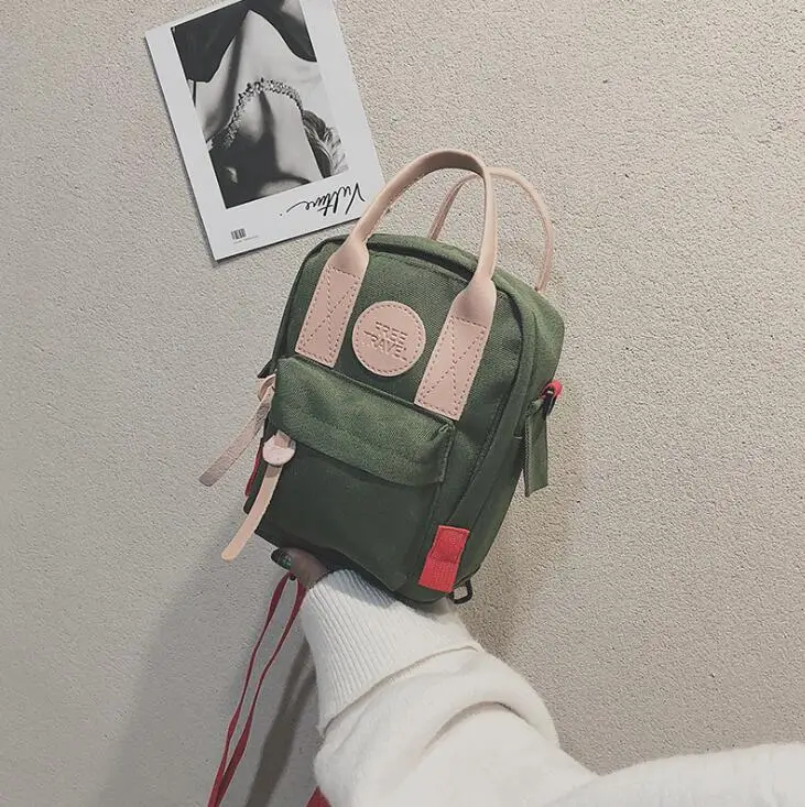 Холщовый рюкзак Mochila, поступление детских водонепроницаемых нейлоновых классических мини-рюкзаков, дорожная сумка, рюкзак, школьный ранец, T-6970 - Цвет: Green