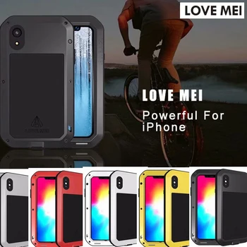

LOVEMEI Cover For iPhone XS Max / XR Case Aluminum Metal + Glass + TPU Luxury Protective Shield for iPhone XS Funda Shockproof