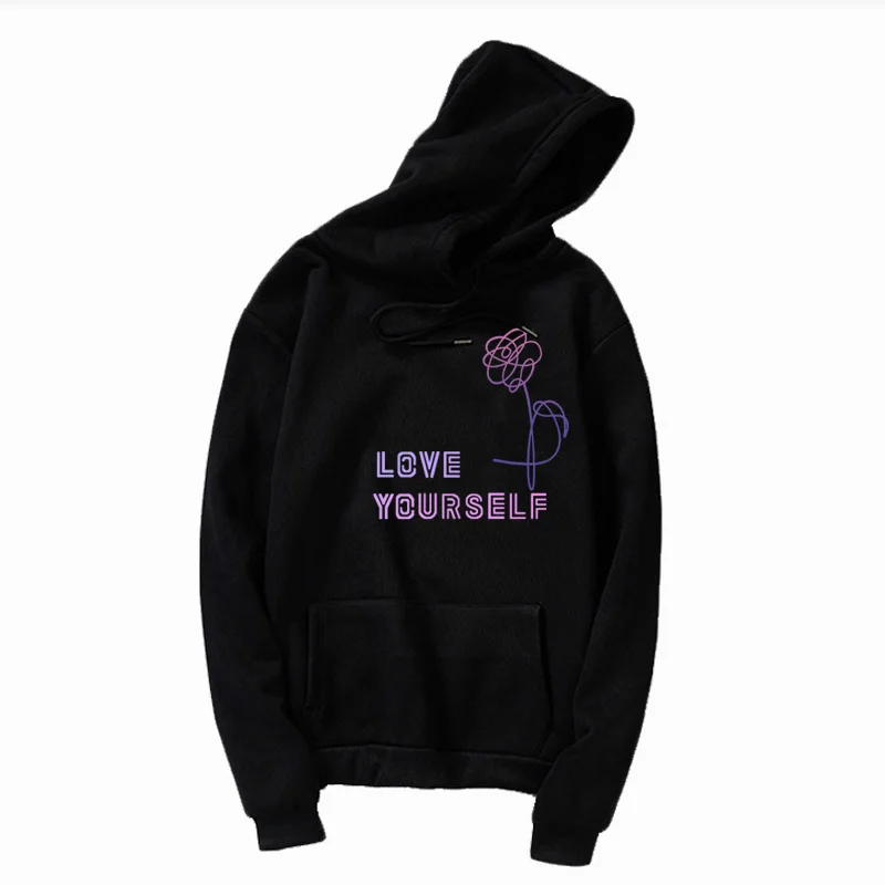 Корея harajuku Толстовка love yourself толстовки HENJOY Love Yourself k pop женские толстовки!