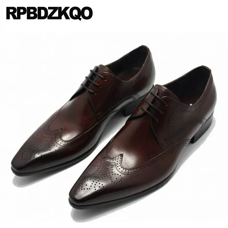 Details about   British Brogues Men Carved Wingtip Leather Shoes Pointy Toe Party Business Dress 