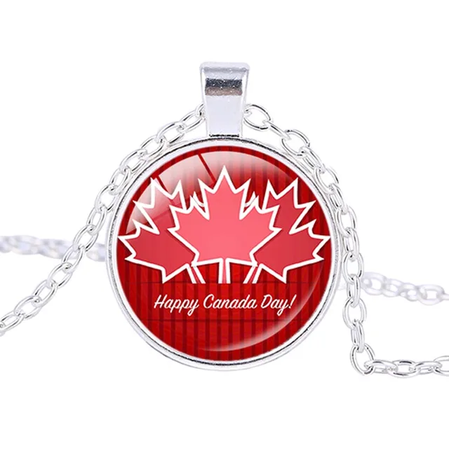 New Arrival High Quality Canadian Flag Logo Necklace Canada Day