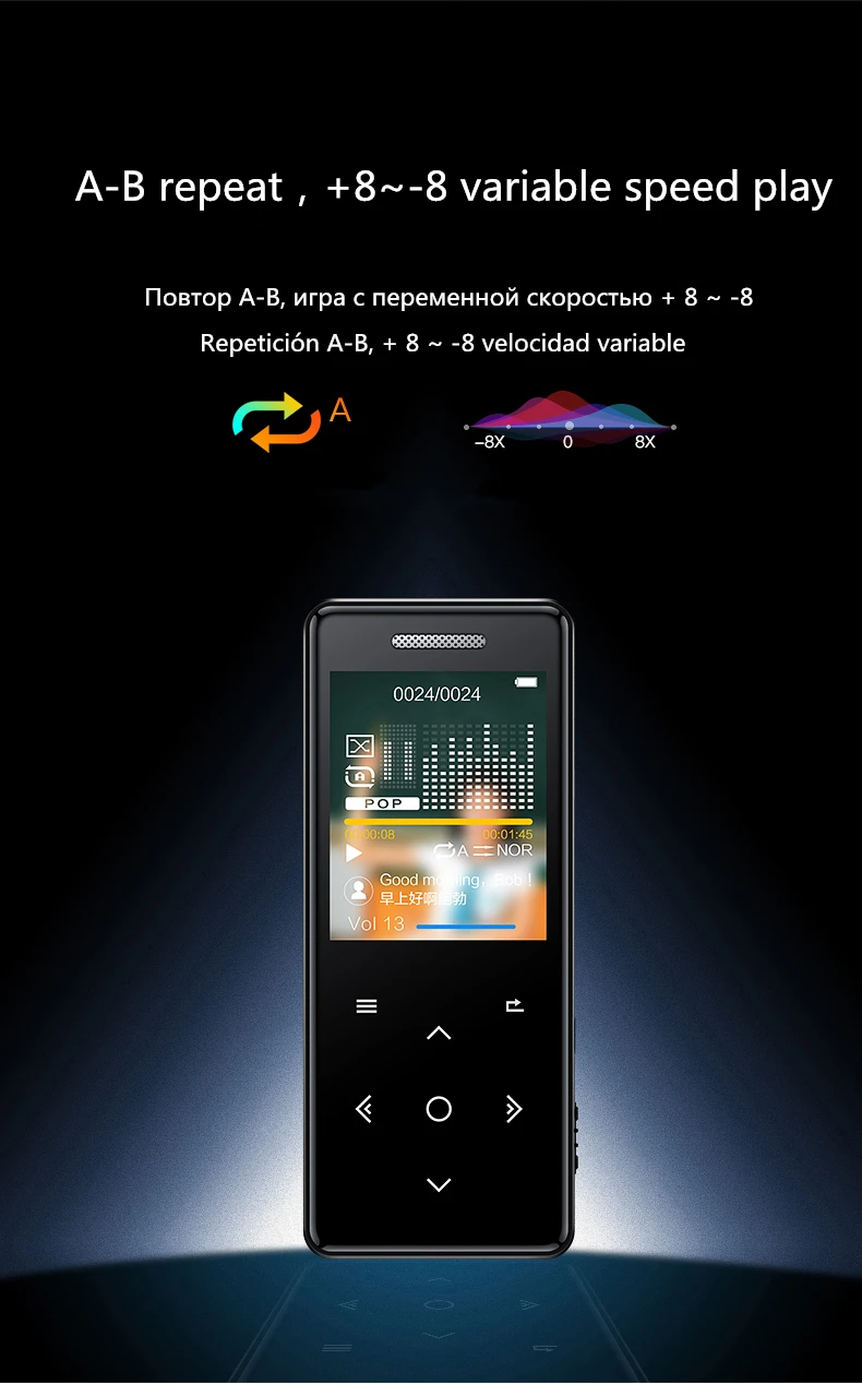 Yescool x5 bluetooth mp3 player de música