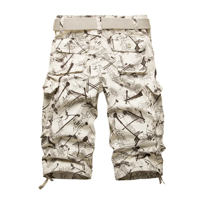 2024 Summner Cotton Mens Cargo Shorts Fashion Camouflage Male Shorts Multi-Pocket Casual Camo Outdoors Tolling Homme Short Pants